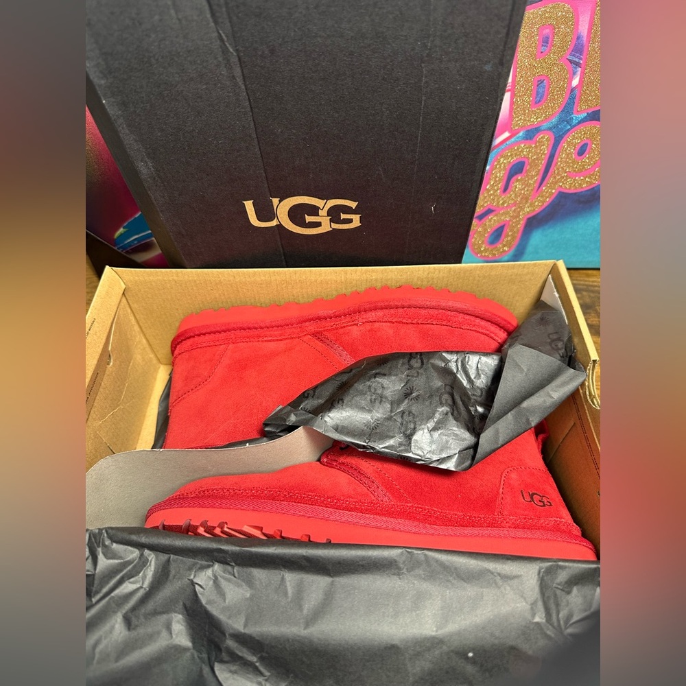 UGG Neumel Boot Samba Red Men size 8 - Picture 10 of 10